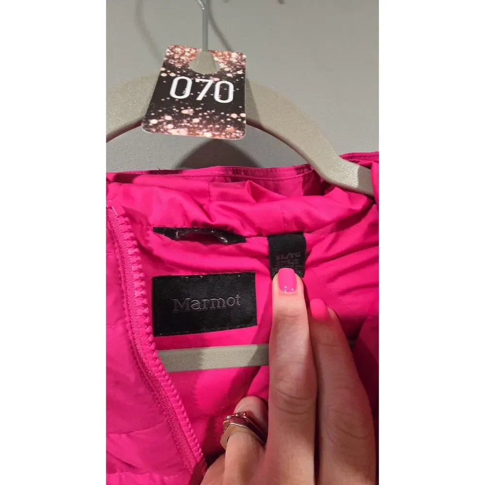 Girl's Marmot Goose Down Coat Jacket Fuchsia Pink Size XL Excellent B7